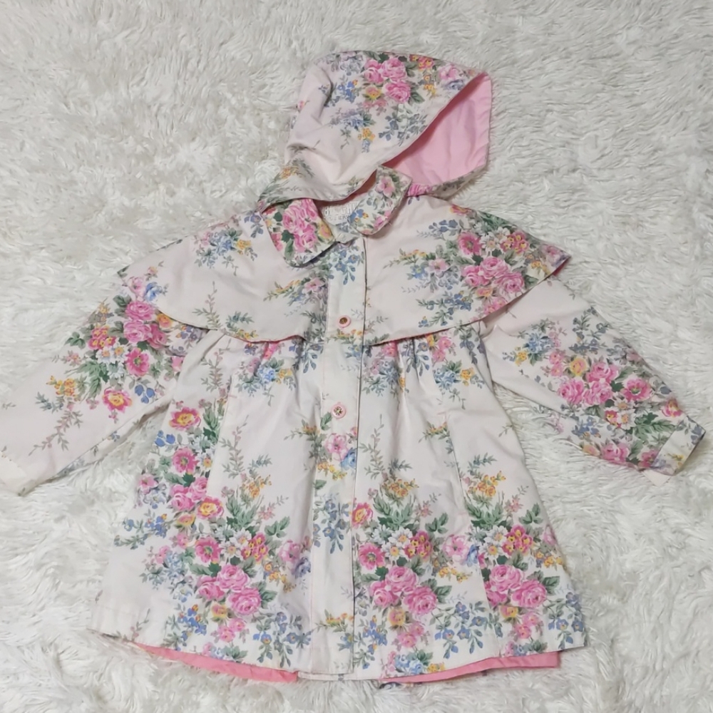 Vintage Girl's floral light weight coat